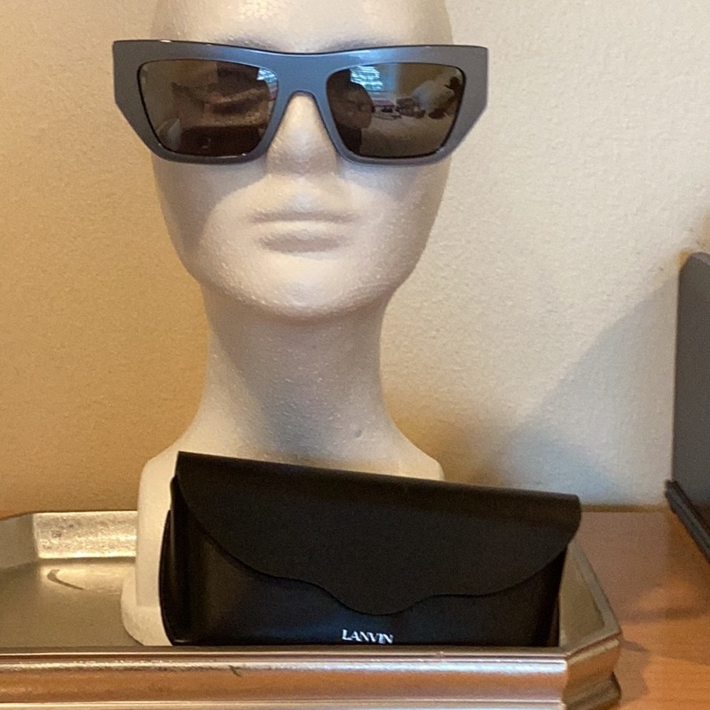 Lanvin Gray and Black Geometric Sunglasses